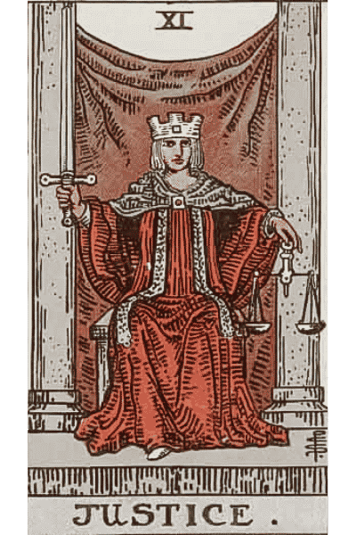 Justice (Upright & Tarot Meanings - Sage Moon