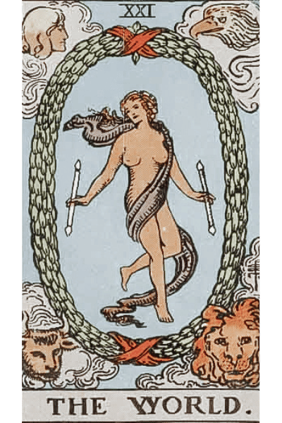 the world tarot card