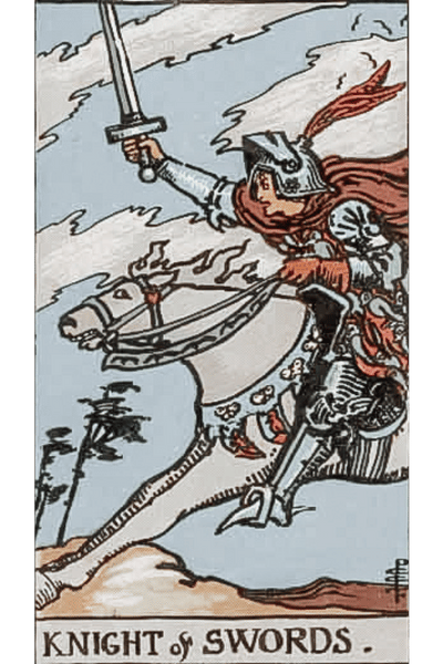 Knight of Swords Tarot Card Meaning (Upright & Reversed) - Sage & Moon