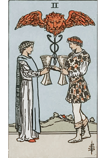 Two of Cups tarot card